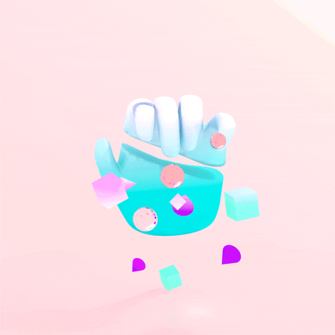 Une main en 3D fait coucou - Gif d'Agatha Yu