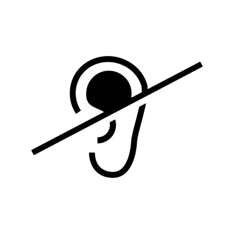 Pictogramme représentant les personnes avec un handicap auditif